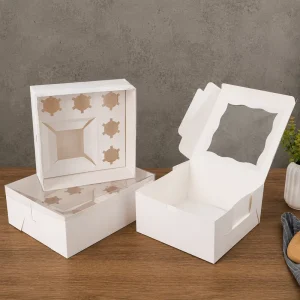 Ready Stock Window Cupcake Boxes Dessert Packaging Boxes Factory Direct Muffins Cakes for Weddings Holidays Birthdays Christmas