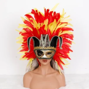 Real Feather Soft Hand sewn Adult Unisex Cosplay Mask Carnaval Mardi Gras Masquerade Halloween Christmas Wedding