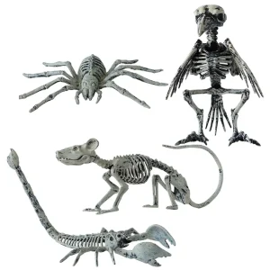 Realistic Animal Halloween Party Scene Decor Artificial Mouse Spider Scorpion Bone Model Halloween Plastic Animal Skeleton