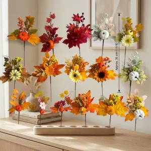 Realistic Artificial Maple Leaf Indoor Outdoor Home Garden Decor for Chinese New Year & Graduation Celebrations
