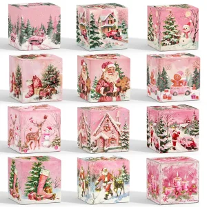 Recyclable Square Folding Christmas Gifts Box Winter Holiday Party Candy Socks Scarf Gifts Packing Cardboard Gift Box