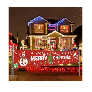 Red Banner Decorations Christmas Festival Indoor & Outdoor Hanging Decoration