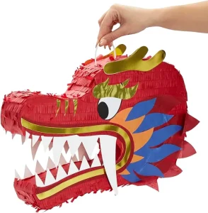 Red Dragon Pinata Chinese Tradition Dragon Head Birthday Party Supplies Chinese New Year Decorations