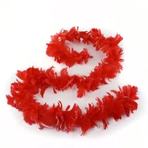 Red Scarf Shawl Goose Feather Boa for Women Carnival Halloween Party Xmas Decor Clothing Costume Dance Accessory