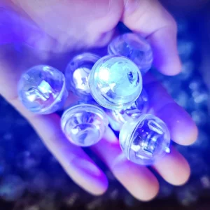 Red and Blue LED Mini Lights Glowing Ball Shape Decor Lights for Party Celebration Night Decor
