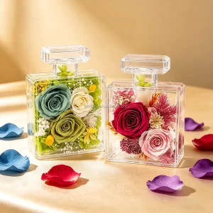 Refined Preserved Floral Acrylic Gift for Grandparents’Day Baptism&Housewarming Carnival Festival&Party Favors