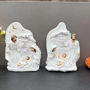 Religious Artistic Hand-painted 3D Souvenirs Guardian Birth Figures Ornament Home Decor Christmas Resurrection Festival Resin
