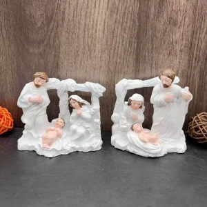 Religious Artistic Hand painted Resin Souvenir Guardian Birth Figures Sculpture for Christmas Resurrection Festival Home Decor