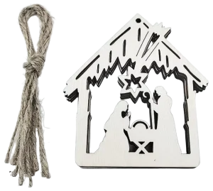 Religious Pendant Religious Wooden Handicraft Religious Ornament Creative Christmas Wooden Decorations
