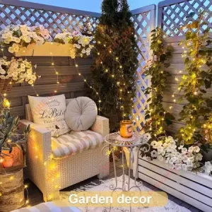 Remote Control Solar Powered LED Micro String Light Outdoor IP65 Waterproof for Festival Atmosphere Decoration