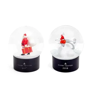 Resin Christmas Santa Snow House Musical Snow Globe