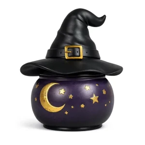 Resin Hand painted Durable Halloween Candy Bowl Moon Star Witch Decor Custom Gift for Seasonal Table Display