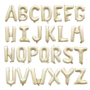 Retro Instagram Style 16 Inch Letter Balloons Caramel Coffee Chocolate Tones US Style AZ Foil Balloons for Party