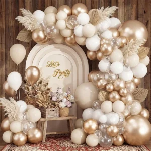 Retro Latex Vintage Boho Balloons Garland Kit Bohemian Party Background Decoration