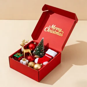 Reusable Eco Friendly Christmas Holiday Gift Box Custom Printed Mailer Box Festive Season Packaging Corrugated Carton for Retail