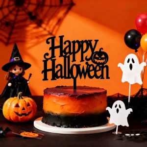 Reusable Eco Friendly Halloween Acrylic Cake Toppers for Halloween Cake Decorations