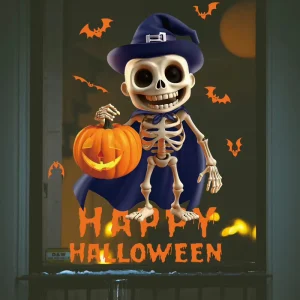 Reusable Halloween Glass Stickers for Party Window Decorations Festive Vitality Stickers and Halloween Decorations