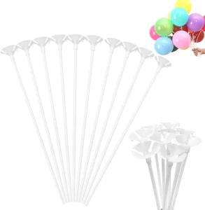 Reusable White Balloon Holder Pole for Party Decoration Balloon Stick & Cup for Hold Plastic Balloon Sticks Holders With Cups