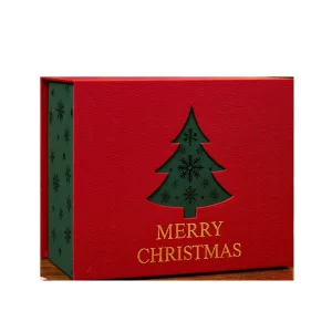Ribbon Bow Decoration Red Christmas Flip Top Gift Box for Christmas Apple Packaging & Scarf Thermos Cup Gift Set
