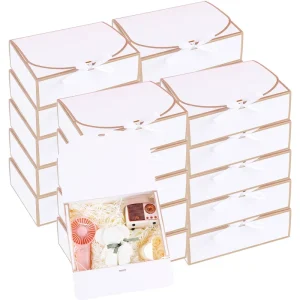 Ribbon Decor Paper Gift Boxes Wedding Candy Favor Boxes for Bridal Gifts Birthday & Holiday Present Packaging