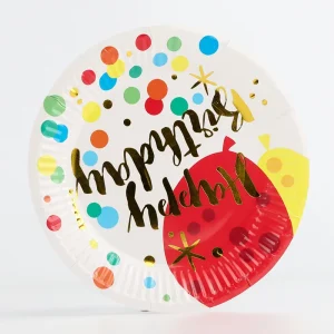 Rigid Eco Packaging Oil Proof Natural Color Sturdy Compostable Picnic Bbq Restaurant Catering Paper Plate