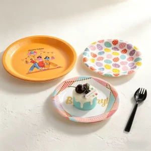 Rigid Unbleached Heat Resistant Dinner Lunch High Quality Sugarcane Bagasse Oil Proof Dessert Cake Paper Plate