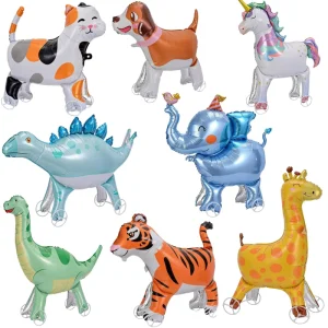 Rolling Standing style Walking Wildlife themed Party Balloon Set Suitable for Birthday and Baby Display Decoration