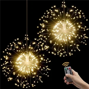 Romantic Color Changing Christmas Festive Decoration Hanging LED Firework Lamp Halloween String Lights