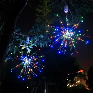 Romantic Color Changing Christmas Festive Decoration Hanging Led Firework Lamp Halloween String Lights