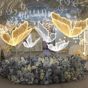 Romantic Luminous Wedding Background Decoration LED Luxury Wedding Light Decoration Wedding Lighting Backdrop Hotel Decoration