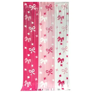 Romantic Valentine’s Day Party Bow Rain Curtain Decor Easy Hang Party Wedding Romantic Birthday Party Decor