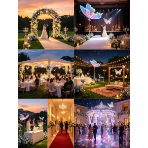 Romantic Wedding Decoration Garland Ornament for Wedding Aisle Runner Chair Back Wedding Venue Decor Supplies