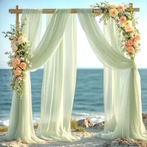 Romantic Wedding Decors Backdrop Draping Outdoor Wedding Backdrop Ceiling Drapes for Party Event Decoration