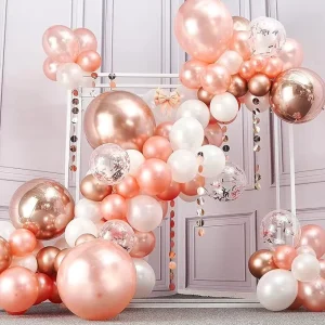Rose Gold 18 Inch 4D Foil Latex Balloons Garland Arch Kit Party Supplies Decorations Birthday Wedding Graduation