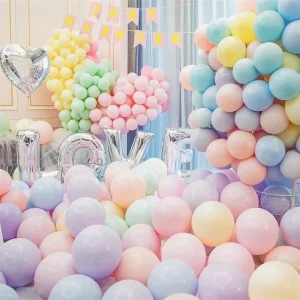 Round Glossy Macaron-Colored Latex Balloons Birthday Christmas & Halloween Party Decorations