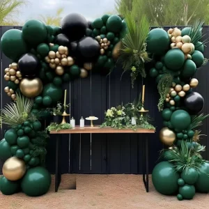 Round Latex Balloon Chain Arch Set for Birthday Wedding Valentine’s Day Graduation Ceremony New Year Halloween Party Decorations