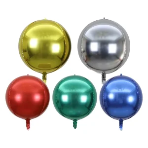 Round Shape 4D Balloons Nylon Material Foil Balloon 32 50 60 Inch Large Eco friendly Balloons for Celebration Party Supplies