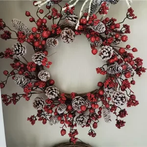 S02325 Artificial Flower Wreath Decorative Seasonal Wreaths Christmas Wreath for Front Door Decoration