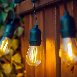 S14 Christmas RGB LED String Lights 5M Length 10 Bulb IP44 Outdoor Festival Decoration for Backyard Garden Bistro