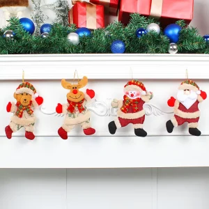 Santa Claus and Snowman Hanging Christmas Tree Decorations