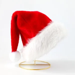 Santa Hat Holiday Adults Unisex Velvet Comfort Thicken Fur Xmas Festive Party Supplies Plush Christmas Hats
