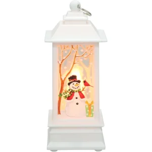 Santa and Snowman Light Christmas Ornaments