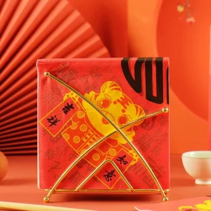 Santian 20 pcs Disposable Tiger Character Printed Napkins Modern Square Disposable Party Decorations Lunar New Year Eve Spring