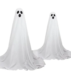Scary Halloween Ghost Decorations Spooky Ghost Halloween Decor with Light Strings Battery Easy to Assemble Indoor Outdoor