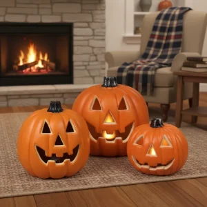 Scary Horror Design Party Prop Festival Ornament Halloween Jack o’ lantern Light Halloween Pumpkin Lamp