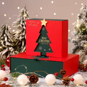 Seasonal Christmas Recyclable Folders Premium Design Gift Packaging for Candle Photo Frame Boutique Holiday Product Display