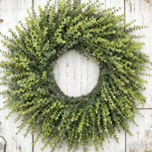 Seasonal Decoration New Spring Customized Wreath Artificial Tree Eucalyptus Flower Hanging Ornaments Christmas Home Wedding