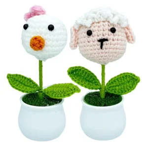 Seasonal Easter Crochet Decoration Bunny Egg Chick Spring Theme Home Party Festive Decor Collection Handmade