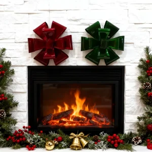 Seasonal Flower Home Creative Art Deco Metal Bow Tie Flower Shape Multi piece Hanging Wall Sculpture