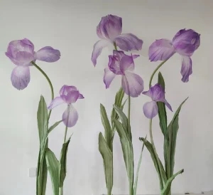 Senior Floral Design Customized Colorful Big Handmade Artificial Iris Giant Flower Stand High end Father’s Day Halloween